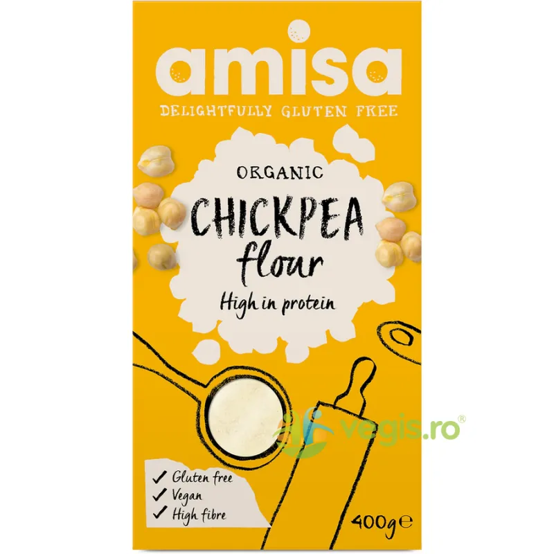 Faina de Naut fara Gluten Ecologica/Bio 400g AMISA — preț și oferte
