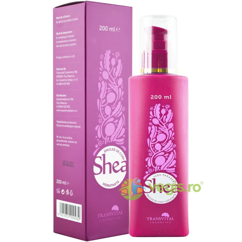 Emulsie de Corp Hidratanta cu Shea 200ml TRANSVITAL COSMETICS — preț și oferte