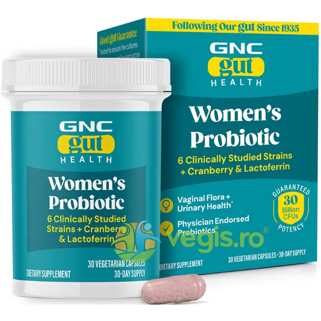 Probiotic pentru Femei Lab4 Studiat Clinic 30 Miliarde UFC Culturi Vii cu Merisor si Lactoferrin 30cps GNC — preț și oferte