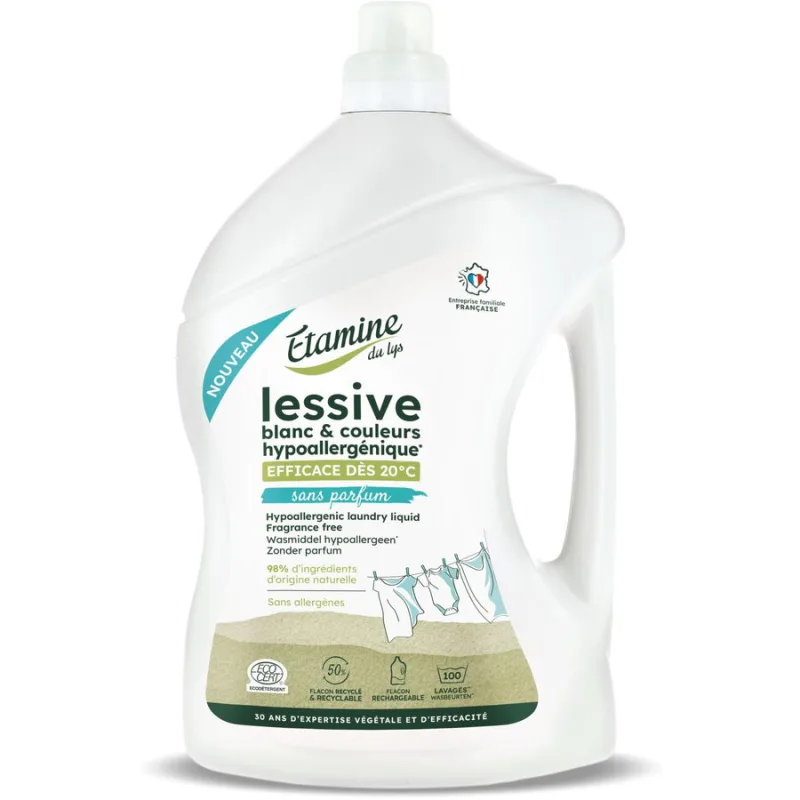 Detergent Bio de Rufe Hipoalergenic fara Parfum 3L ETAMINE DU LYS — preț și oferte