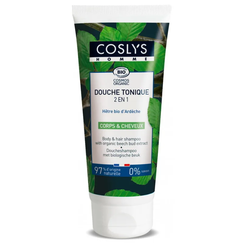Gel de Dus si Sampon Bio Tonic cu Muguri de Fag 200ml COSLYS — preț și oferte