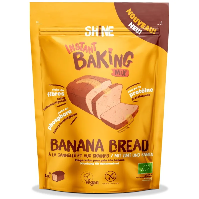 Amestec Instant pentru Banana Bread fara Gluten Ecologic/Bio 350g SHINE — preț și oferte