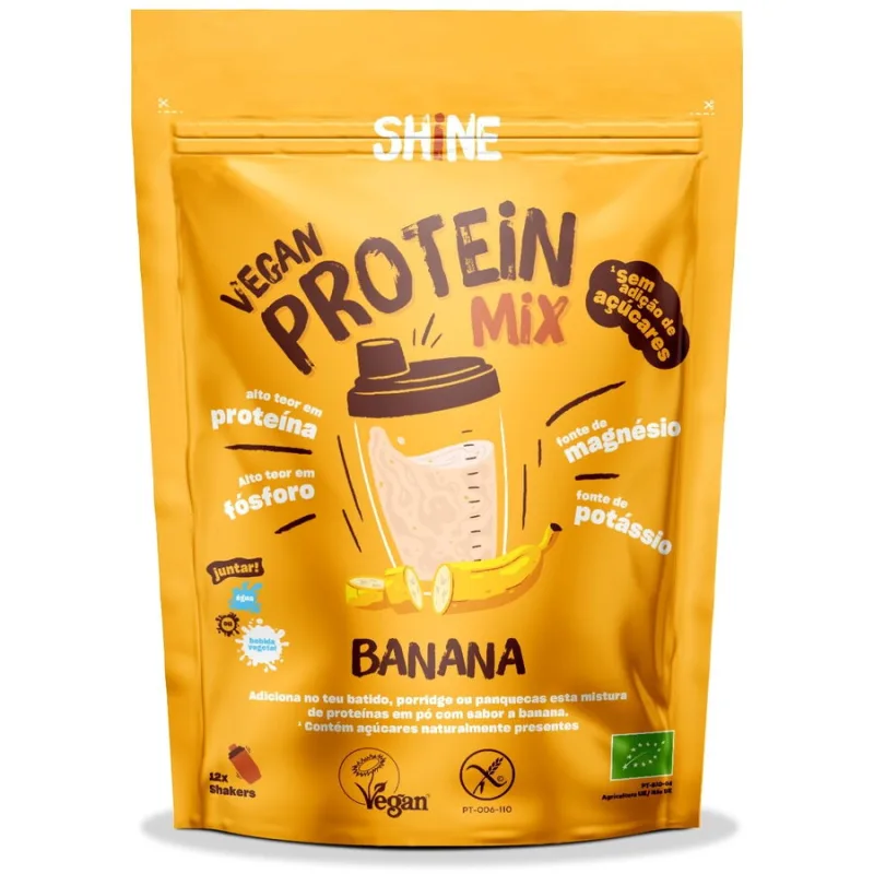 Shake Proteic cu Banane fara Gluten Ecologic/Bio 250g SHINE — preț și oferte