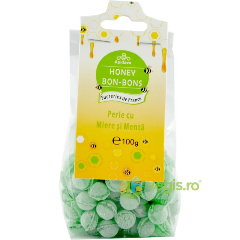 Bomboane (Perle) cu Miere si Menta 100gr APIDAVA — preț și oferte