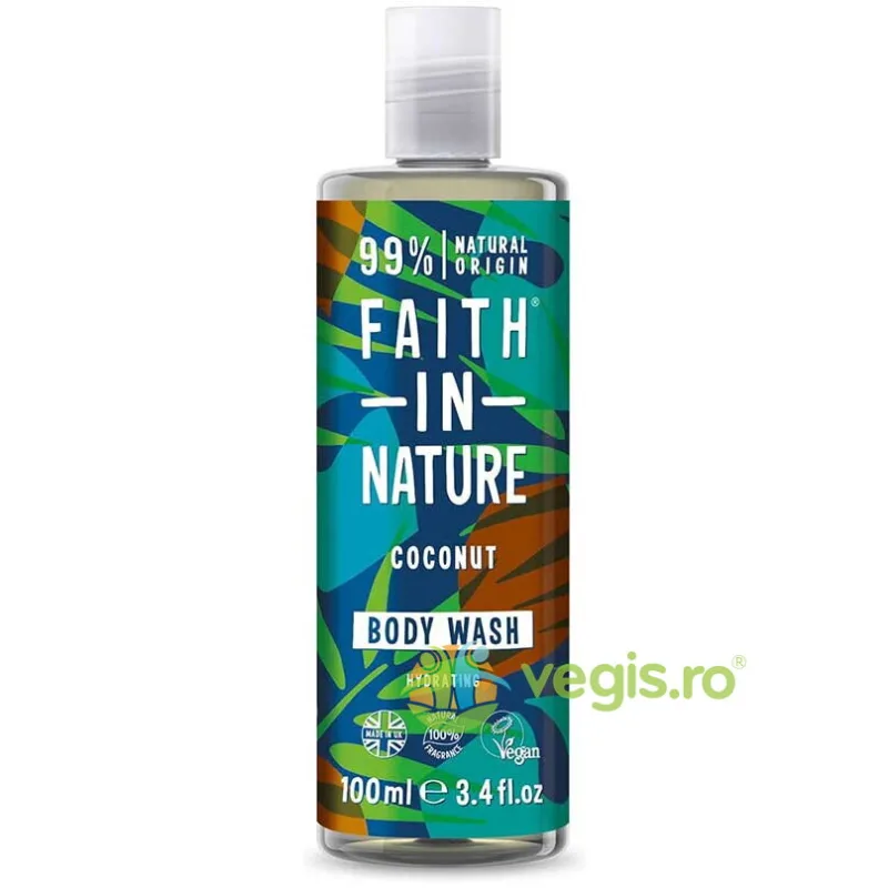 Gel de Dus Natural Hidratant cu Cocos 100ml FAITH IN NATURE — preț și oferte