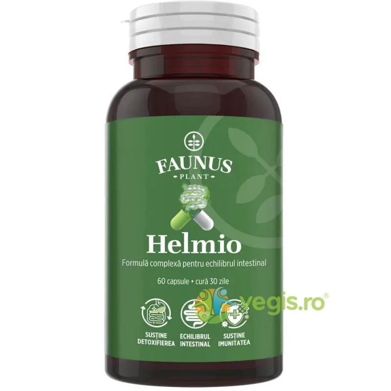 Helmio Detoxifiere si Echilibru Intestinal 60cps FAUNUS PLANT — preț și oferte