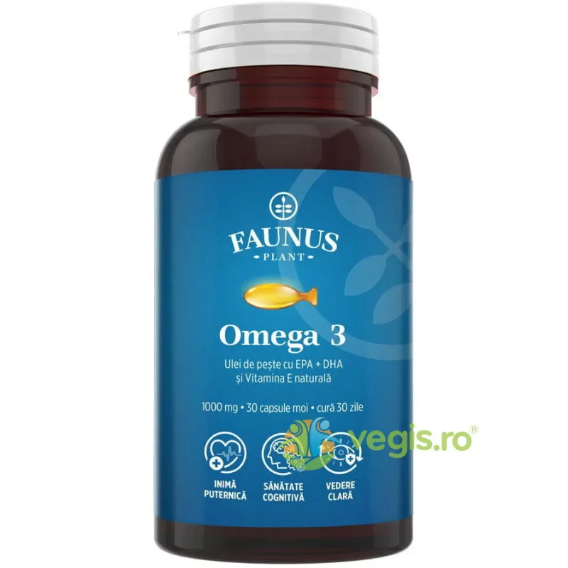 Omega 3 1000mg 60cps FAUNUS PLANT — preț și oferte