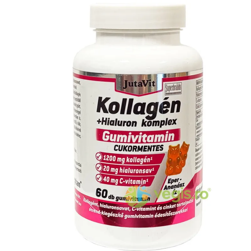 Colagen + Complex Hialuronic 60 vitamine gumate JUTAVIT — preț și oferte