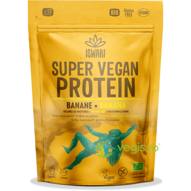 Proteina dupa Efort cu Banana fara Gluten Ecologica/Bio 250g ISWARI — preț și oferte