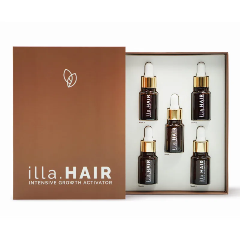 Ser tratament pentru par, illa.HAIR, 5 sticlute*50 ml, Evoepharm — preț și oferte