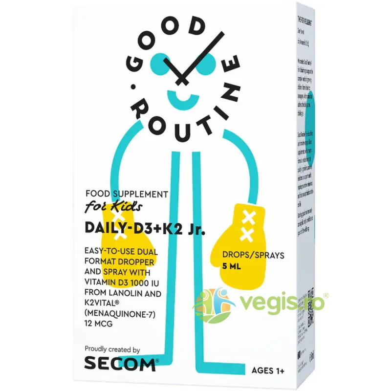 Daily D3 + K2 Junior 5ml Secom, GOOD ROUTINE — preț și oferte