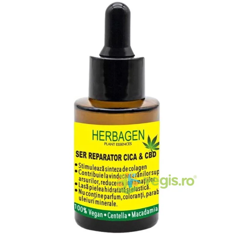 Ser Reparator cu Cica si Cbd 30ml Herbagen — preț și oferte