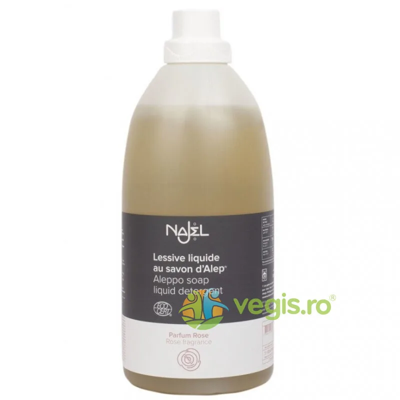 Detergent Lichid pentru Rufe cu Sapun de Alep si Trandafir 2L NAJEL — preț și oferte
