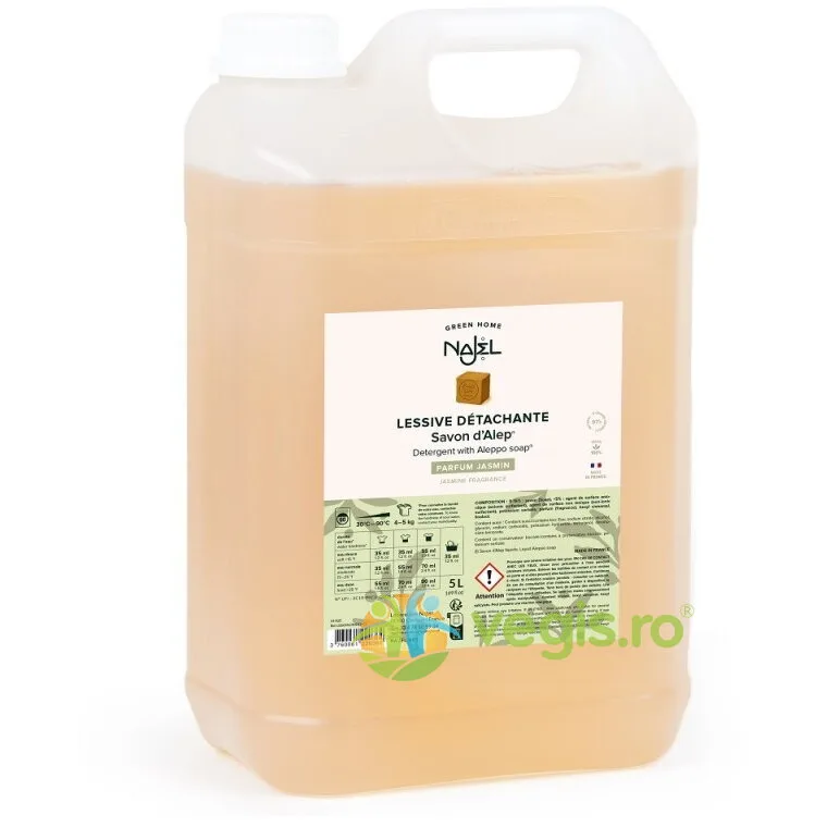 Detergent Lichid pentru Rufe cu Sapun de Alep si Iasomie 5L NAJEL — preț și oferte