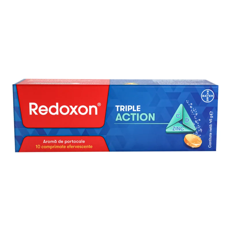 Redoxon Triple Action, 10 comprimate, Bayer — preț și oferte
