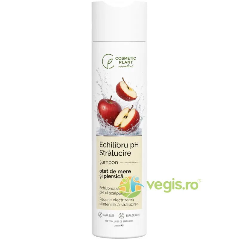 Sampon cu Otet de Mere si Piersica pentru Stralucire 250ml COSMETIC PLANT — preț și oferte