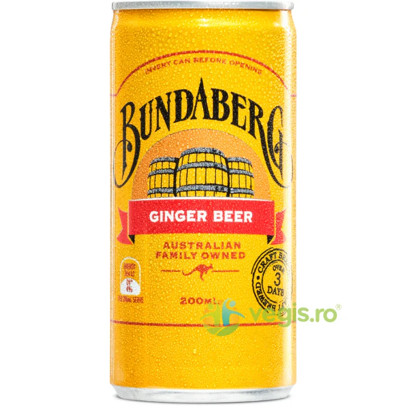 Bere cu Ghimbir fara Alcool Doza 200ml BUNDABERG — preț și oferte