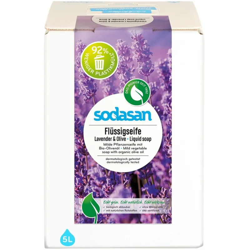 Sapun Lichid cu Lavanda si Masline Bag-in-Box 5L Sodasan — preț și oferte