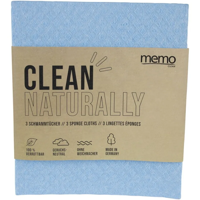 Lavete Biodegradabile Naturale 17x19.5cm 3buc MEMO — preț și oferte