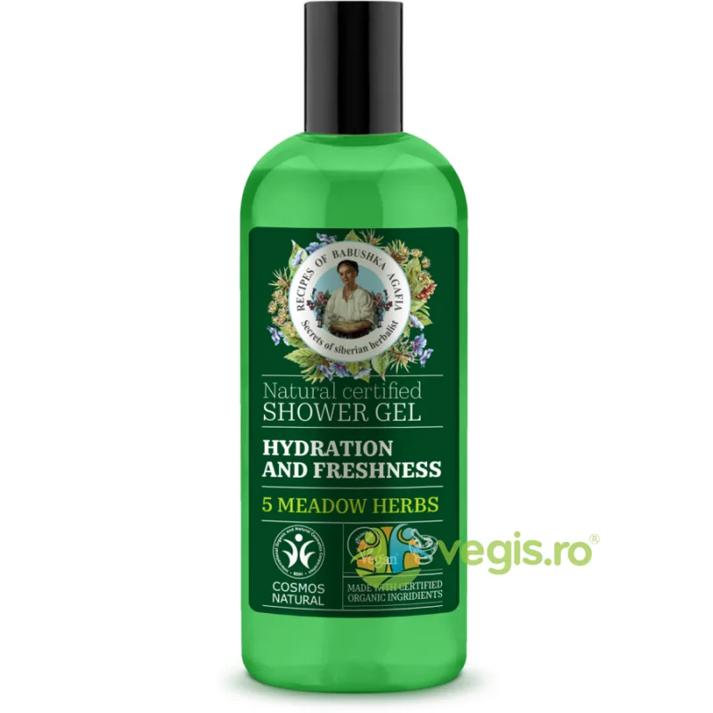 Gel de Dus Hidratant si Revigorant cu Extracte din 5 Plante de Camp 260ml RETETELE BUNICII AGAFIA — preț și oferte