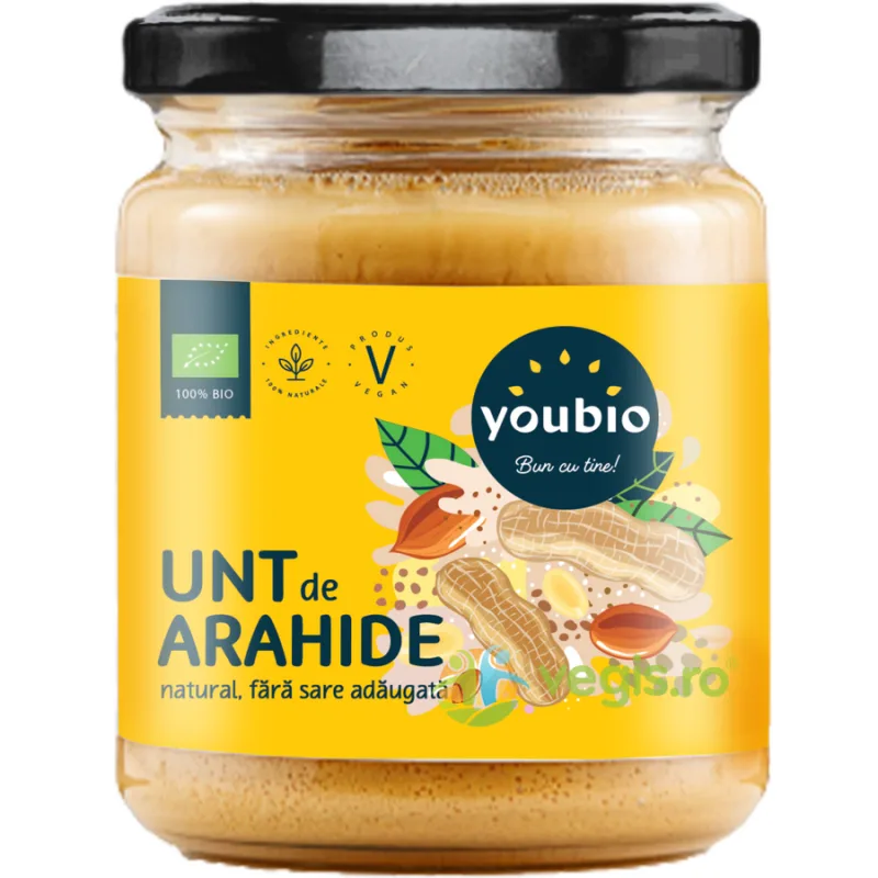Pasta de Arahide fara Sare Adaugata Ecologica/Bio 250g YOUBIO — preț și oferte