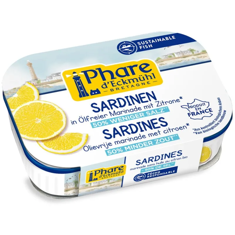 Sardine in Marinada cu Lamaie fara Ulei 115g PHARE — preț și oferte