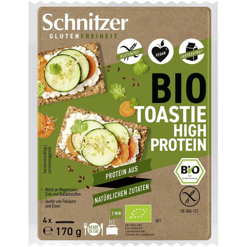 Paine Toast Bogata in Proteina fara Gluten Ecologica/Bio 170g SCHNITZER — preț și oferte
