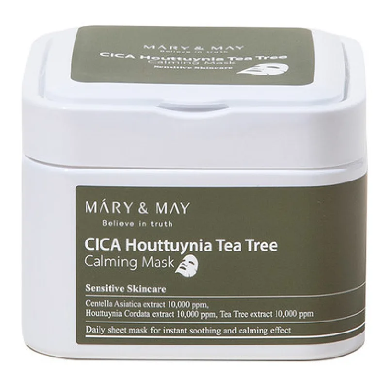 Masca tip servetel CICA Houttuynia Tea Tree, 30 bucati, Mary and May — preț și oferte