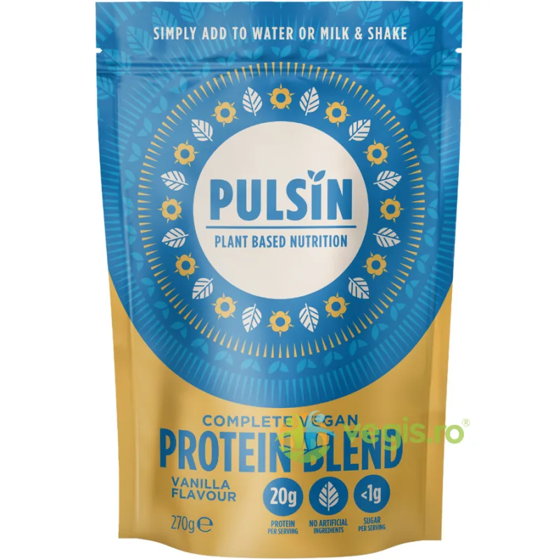 Proteina Vegetala cu Aroma de Vanilie 270g PULSIN — preț și oferte
