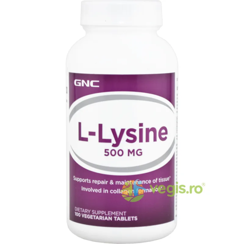 L-Lizina (L-Lysine) 500mg 100tb vegetale GNC — preț și oferte