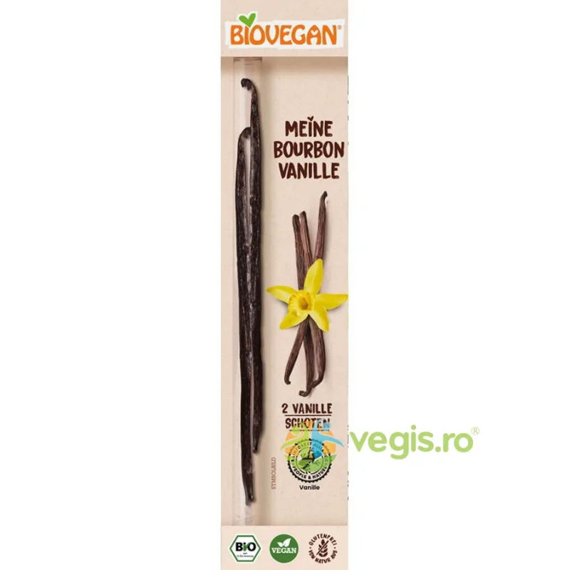 Pastaie de Vanilie Bourbon fara Gluten Ecologica/Bio 2buc Biovegan — preț și oferte