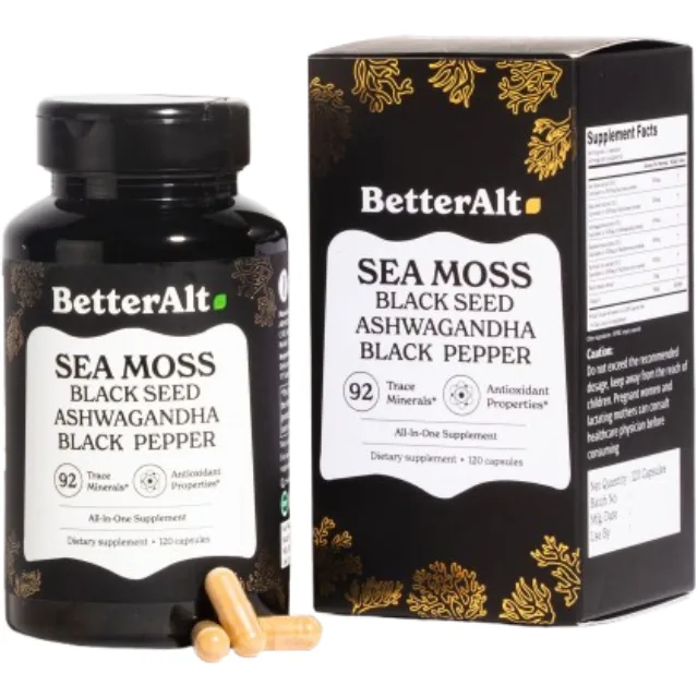 Formula cu Alge Marine, Chimen Negru si Ashwagandha 120cps BetterAlt — preț și oferte