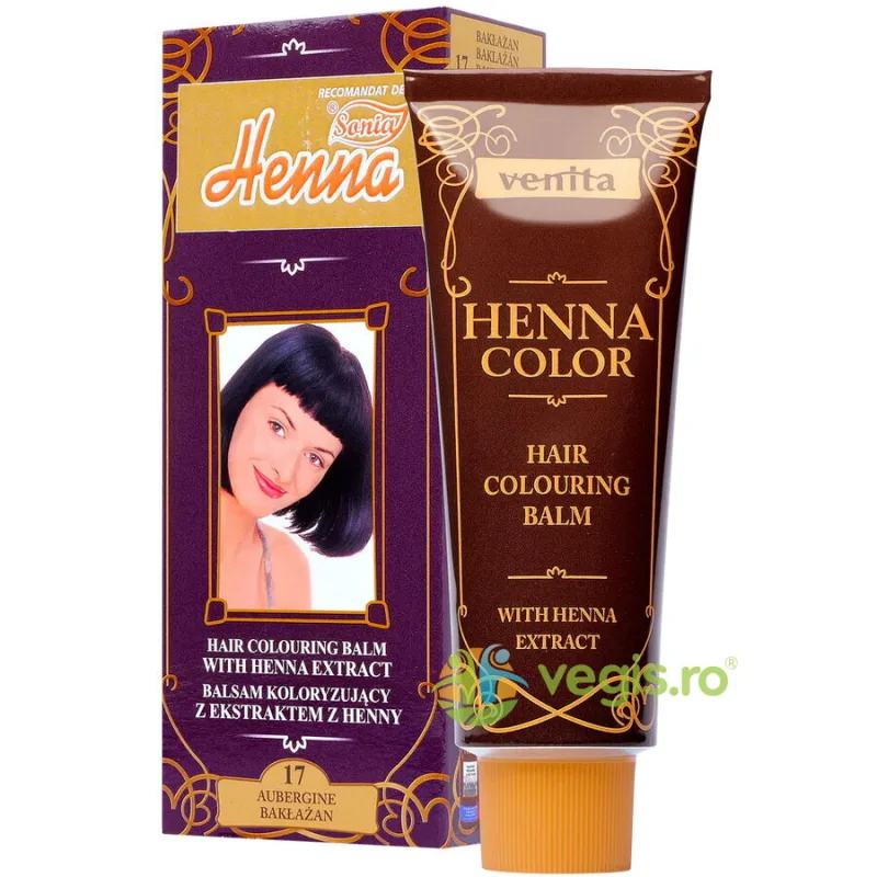 Balsam Colorant pentru Par Henna Sonia Nr.17 Violet 75g KIAN COSMETICS — preț și oferte
