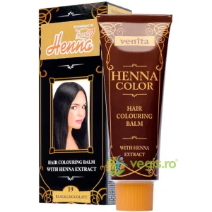 Balsam Colorant pentru Par Henna Sonia Nr.19 Ciocolata Neagra 75g