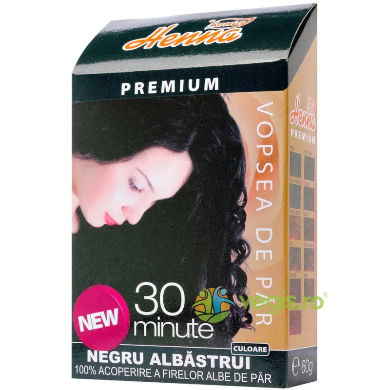 Vopsea de Par Henna Sonia Premium Negru Albastrui 60g KIAN COSMETICS — preț și oferte