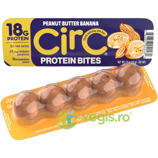 Gustare Proteica cu Aroma de Unt de Arahide si Banane 55g CIRC — preț și oferte
