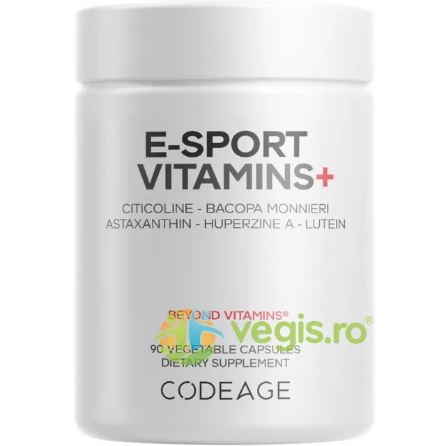 E-Sport Vitamins+ Formula pentru Energie si Acuitate Mentala in Gaming 90cps CODEAGE — preț și oferte