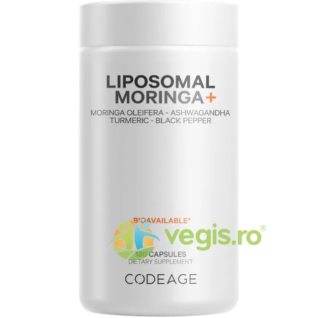Liposomal Moringa+ Super-Aliment Avansat pentru Energie, Echilibru si Vitalitate 180cps CODEAGE — preț și oferte