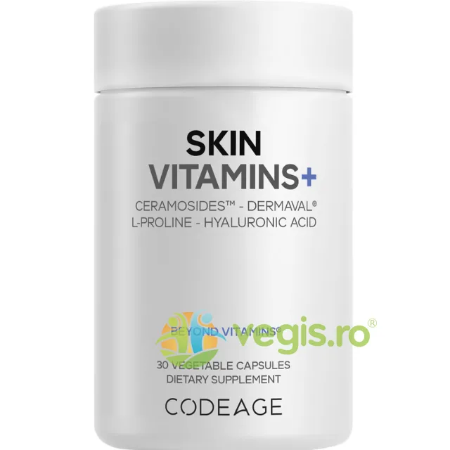 Skin Vitamins+ Formula Avansata pentru Hidratare, Elasticitate si Stralucirea Naturala a Pielii 30cps CODEAGE — preț și oferte