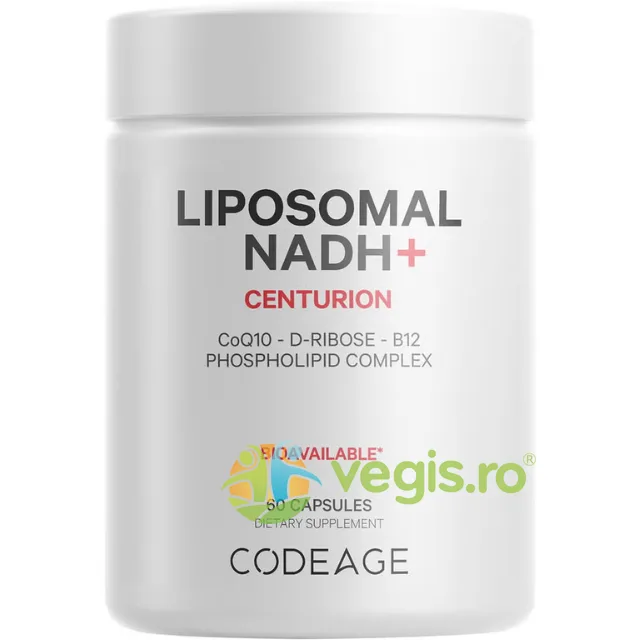 Liposomal NADH+, CoQ10, B12 si D-Riboza Suport Avansat pentru Energie Celulara 60cps CODEAGE — preț și oferte