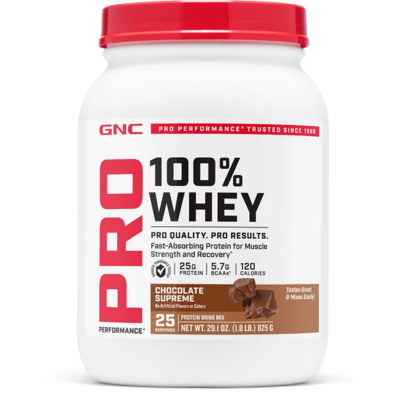 Proteina din Zer cu Aroma de Ciocolata Testata Antidoping Pro Performance 825g GNC — preț și oferte