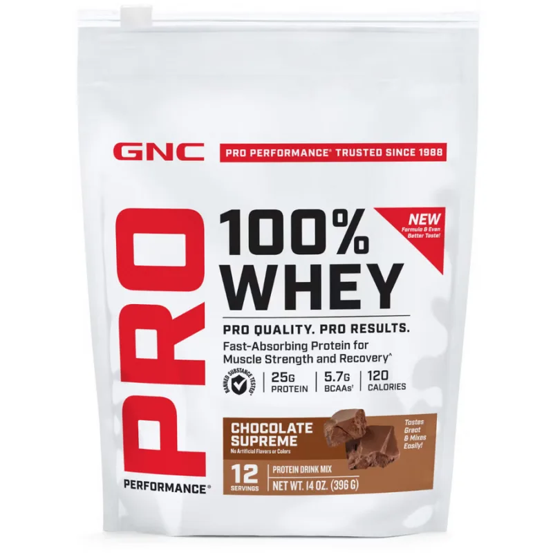 Proteina din Zer cu Aroma de Ciocolata Testata Antidoping Pro Performance 396g GNC — preț și oferte