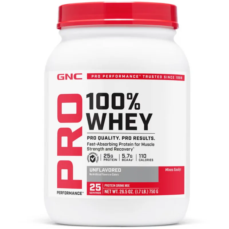 Proteina din Zer fara Aroma Testata Antidoping Pro Performance 750g GNC — preț și oferte