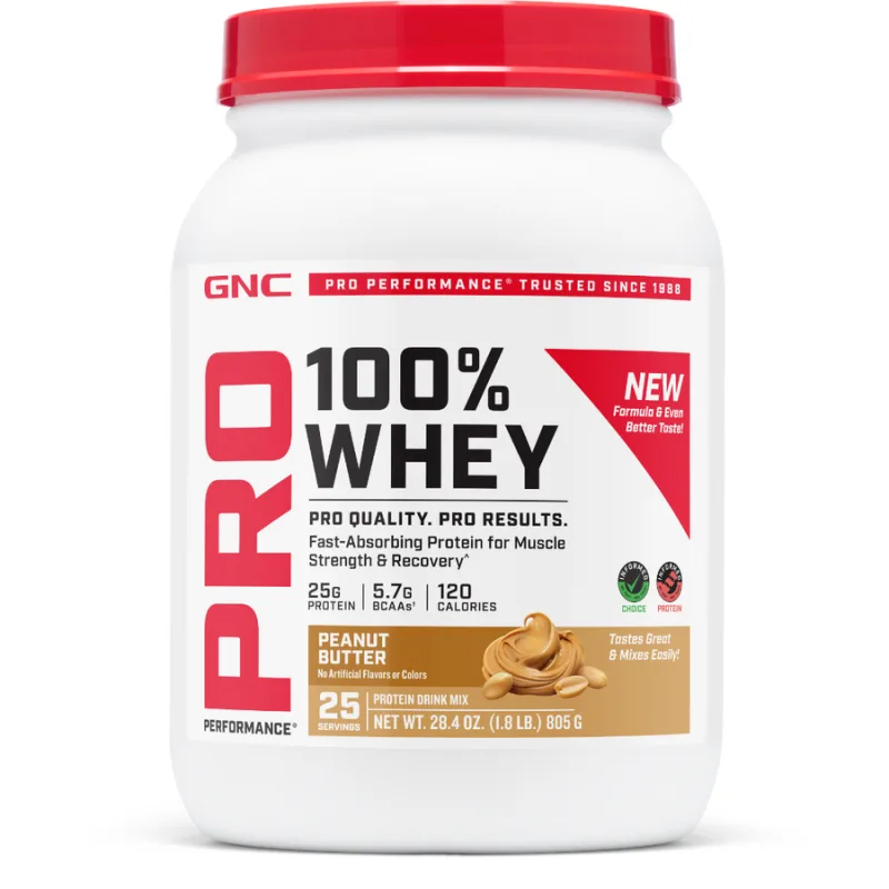 Proteina din Zer cu Aroma de Unt de Arahide Pro Performance 805g GNC — preț și oferte