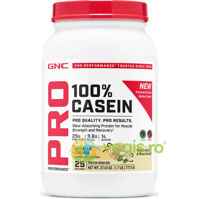 Cazeina cu Aroma de Vanilie Testata Antidoping Pro Performance 777.5g GNC — preț și oferte