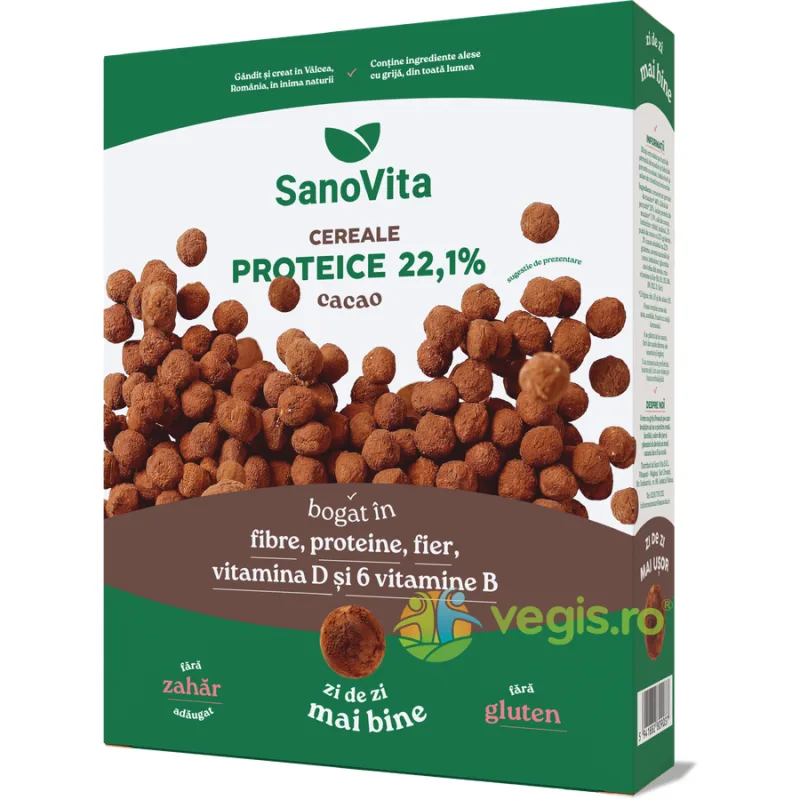 Cereale Proteice cu Cacao 250g SANOVITA — preț și oferte