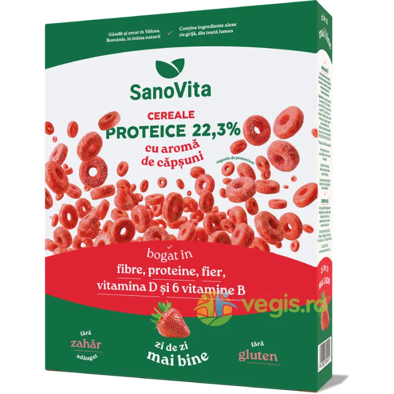 Cereale Proteice cu Capsuni 250g SANOVITA — preț și oferte