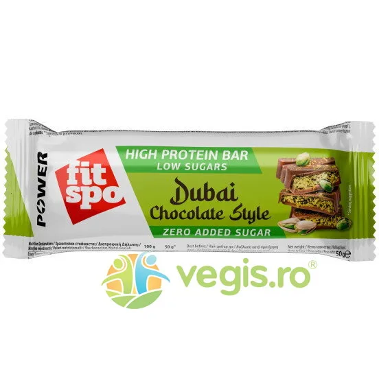 Baton Proteic cu Aroma de Ciocolata Dubai 50g FITSPO — preț și oferte