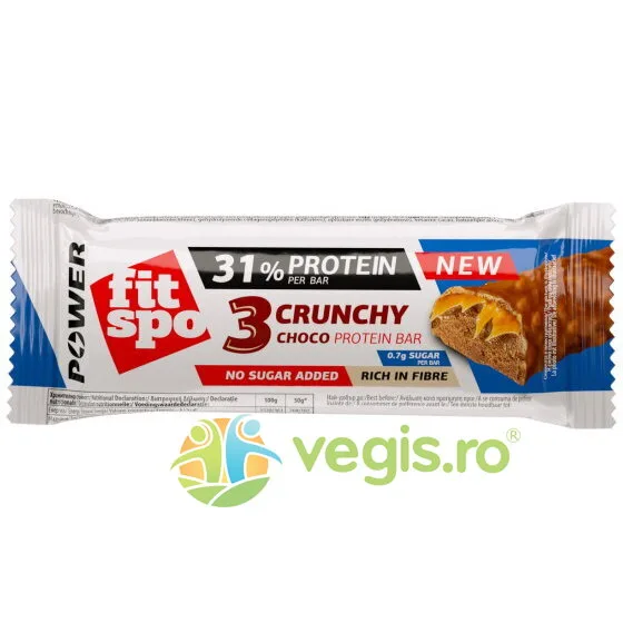 Baton Proteic 31% Proteina cu Aroma de Ciocolata Crunchy 50g FITSPO — preț și oferte