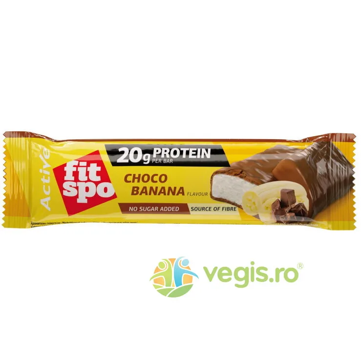 Baton Proteic cu Aroma de Ciocolata si Banana 60g FITSPO — preț și oferte
